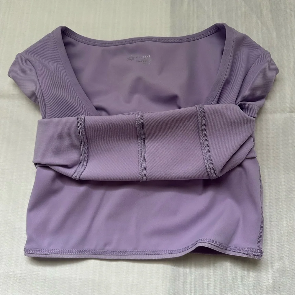 purple aerie crop top - Picture 3 of 4